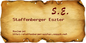 Staffenberger Eszter névjegykártya