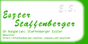 eszter staffenberger business card